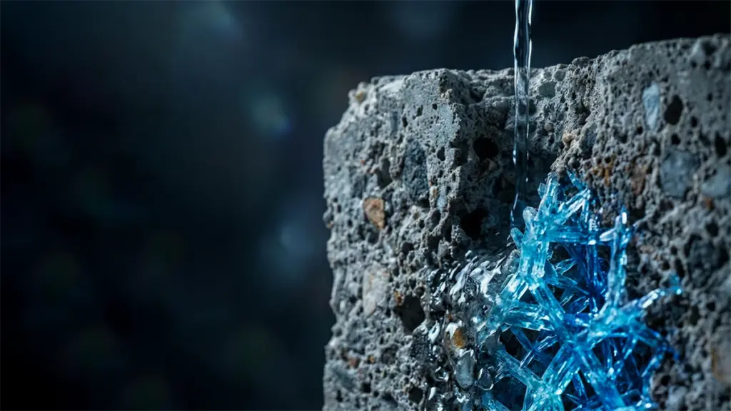 Kristalize su yalıtımı ve düşük su/çimento oranlı beton kapiler yapısı